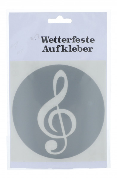 Aufkleber "Violinschlüssel" - silber