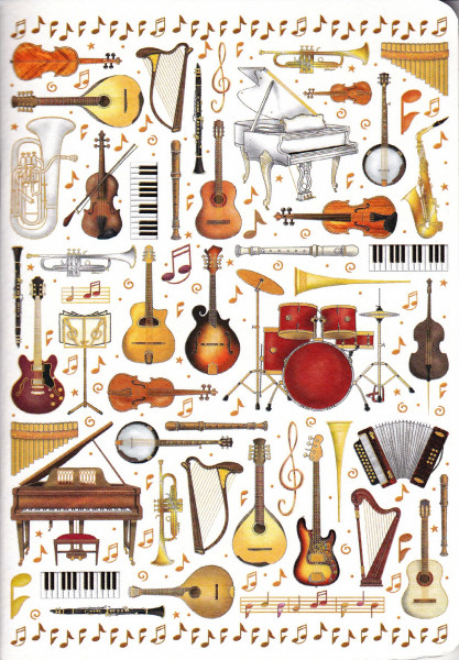 Notizbuch "Musikinstrumente"