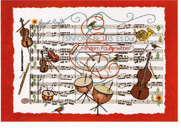 Kunstkarte "Haydn: Sinfonie Nr. 103 Es-Dur mit dem Paukenwirbel"