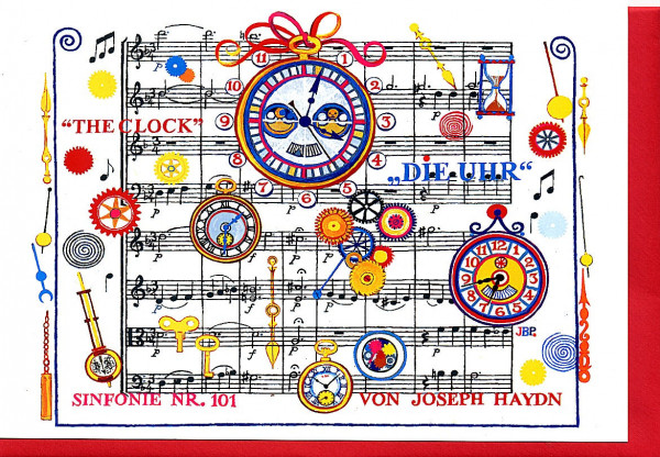 Kunstkarte "Haydn: Die Uhr- Sonfonie Nr. 1"
