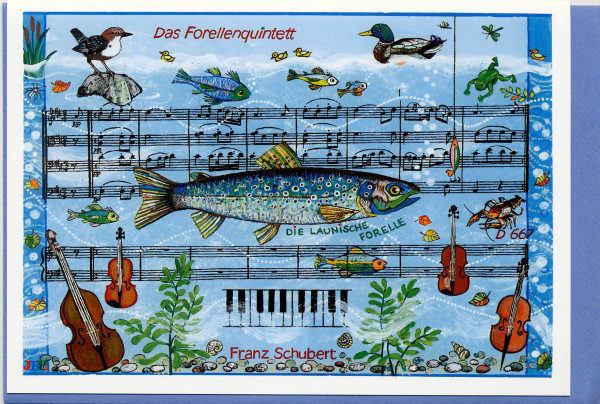 Kunstkarte "Schubert: Das Forellenquintett"