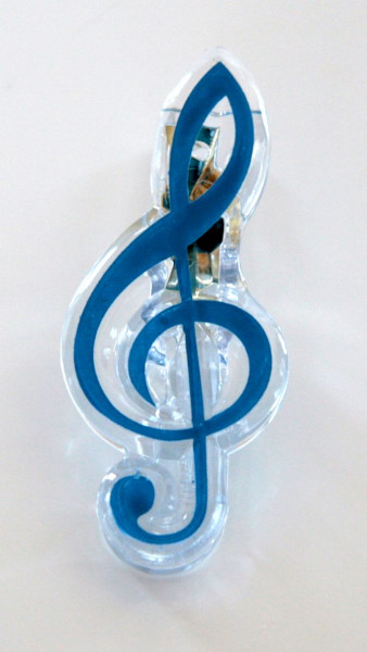 Klammer "Violinschlüssel" - blau