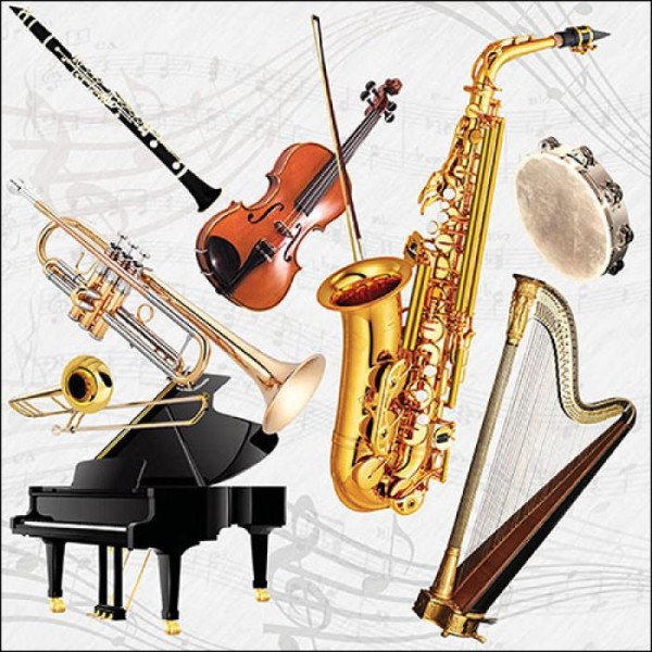 Lunch-Servietten "Music Instruments"