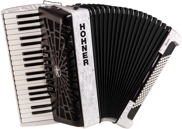 Hohner Bravo III 96 - weiß- silent key