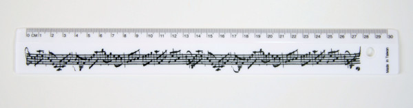 Lineal "Noten" 30 cm - weiß