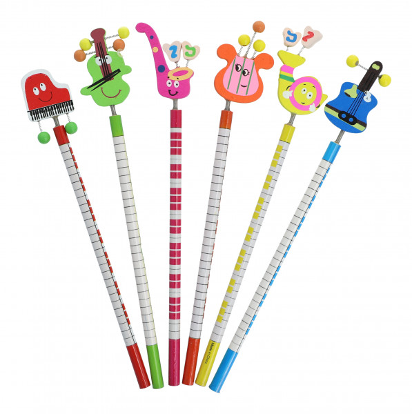 Bleistift mit Instrumentenmotiv