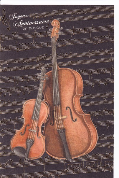 Kunstkarte "Violine & Cello"