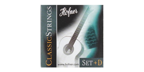 Höfner HCS-Set + D - Saiten Konzertgitarre