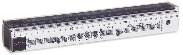Lineal "Noten" 30 cm weiß - B-Ware