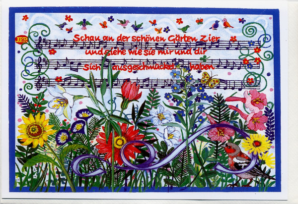 Kunstkarte "Schau an der schönen Gärtenzier ..."