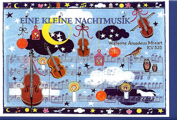 Kunstkarte "Mozart: Eine kleine Nachtmusik"