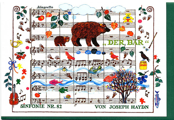 Kunstkarte "Haydn: Der Bär - Sonfonie Nr. 82"