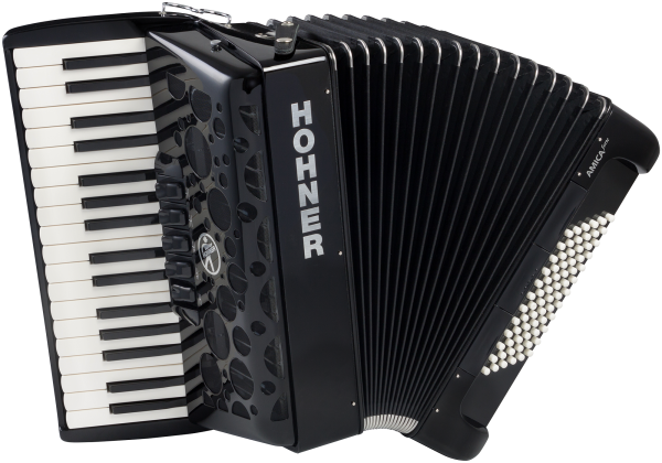 Hohner Amica Forte III 72 - schwarz - silent key