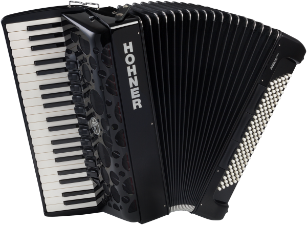 Hohner Amica Forte IV 120 - schwarz - silent key