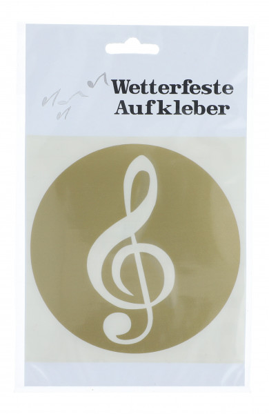 Aufkleber "Violinschlüssel" - gold