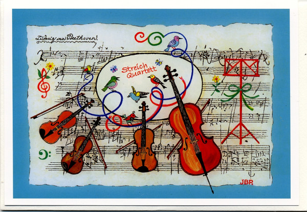 Kunstkarte "L. v. Beethoven: Das Streichquartett"