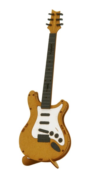 3D-Papiermodell - Motiv: E-Gitarre