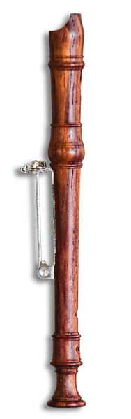 Mollenhauer 6302 Miniatur-Blockflöte - Brosche - Palisander