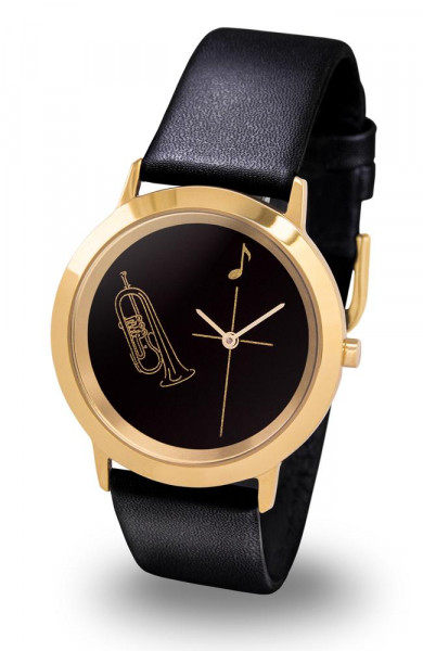 Armbanduhr "Flügelhorn" - Gold Line