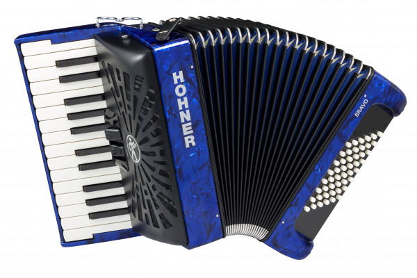 Hohner Bravo II 48 - blau - silent key