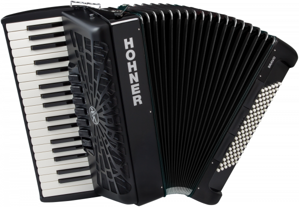 Hohner Bravo III 96 - schwarz - silent key