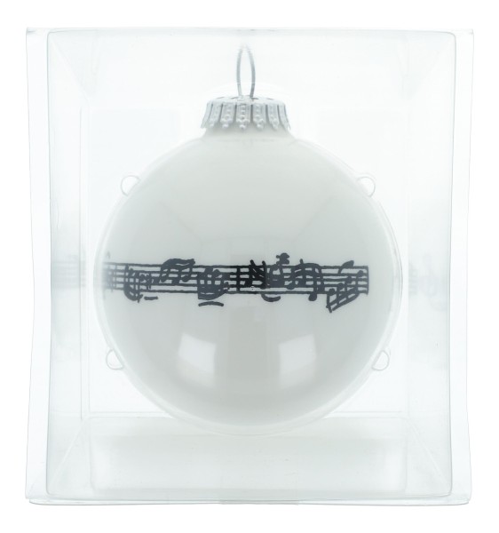 Weihnachtskugel "Notenlinien"