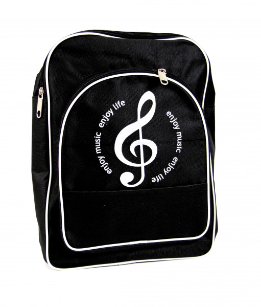 Jugend-Rucksack "Violinschlüssel" - schwarz