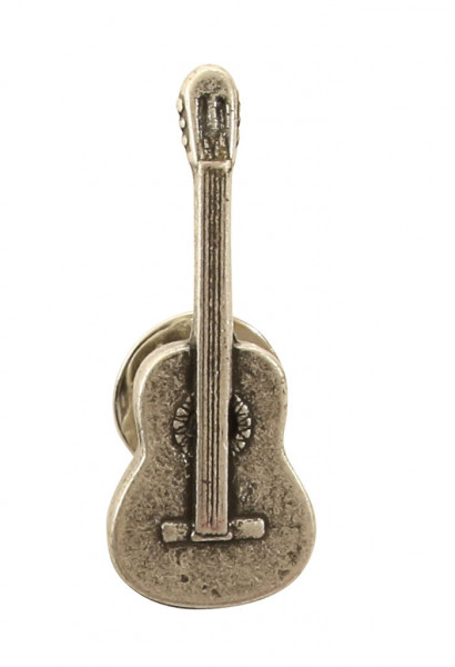 Pin "Akustik-Gitarre" antik-silber