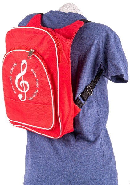 Jugend-Rucksack "Violinschlüssel" - rot