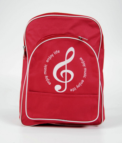 Jugend-Rucksack "Violinschlüssel" - rot