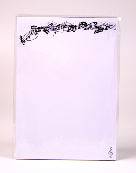 Briefpapier "Notenmotiv - Violinschlüssel" A5