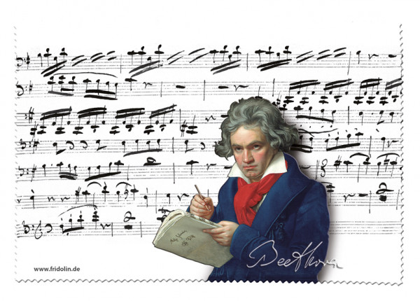 Brillenputztuch mit Dekor "Beethoven"