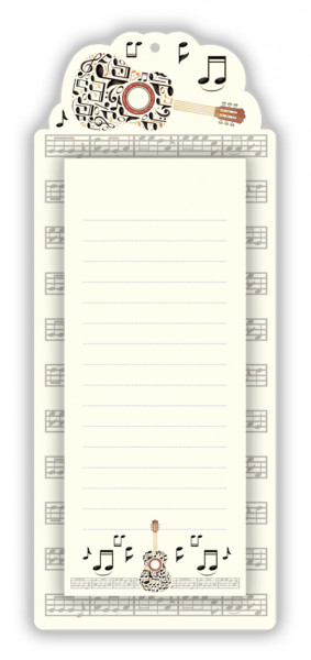 Einkaufsblock "Gitarre & Noten"
