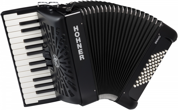 Hohner Bravo II 48 - schwarz - silent key