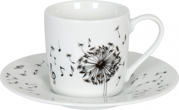 Espressotasse "Pusteblume mit Noten"