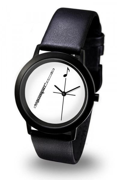 Armbanduhr "Querflöte" - Black Line