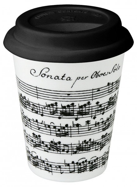 Traveller-Mug "Vivaldi Libretto" - weiß