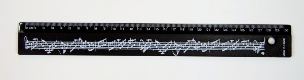 Lineal "Noten" 30 cm - schwarz